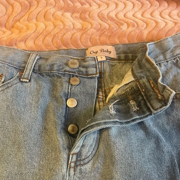 Cry Baby High Waisted Denim Mini Skirt - Picture 4 of 8